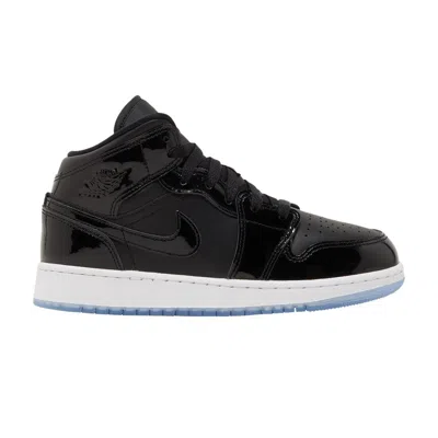 Pre-owned Air Jordan 1 Mid Se Gs 'space Jam' | Black | Kid's Size 6