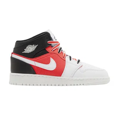 Pre-owned Air Jordan 1 Mid Se Gs 'white Infrared' | Kid's Size 3.5