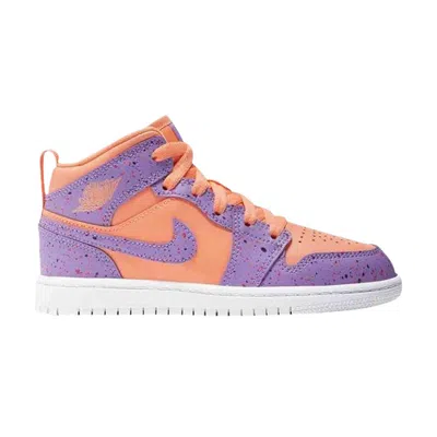 Pre-owned Air Jordan 1 Mid Se Ps 'atomic Pulse' | Orange | Kid's Size 3