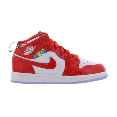 Pre-owned Air Jordan 1 Mid Se Ps 'barcelona Sweater' | Red | Kid's Size 12