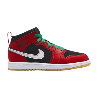 Pre-owned Air Jordan 1 Mid Se Ps 'christmas' | Red | Kid's Size 10.5