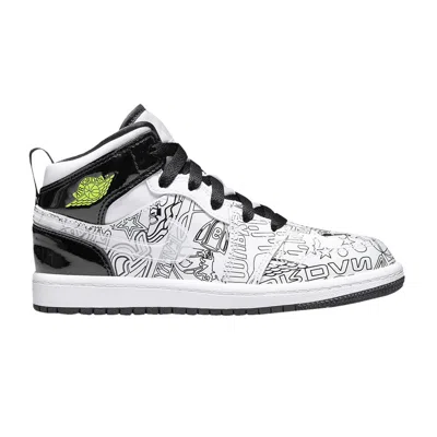 Pre-owned Air Jordan 1 Mid Se Ps 'diy' | White | Kid's Size 3