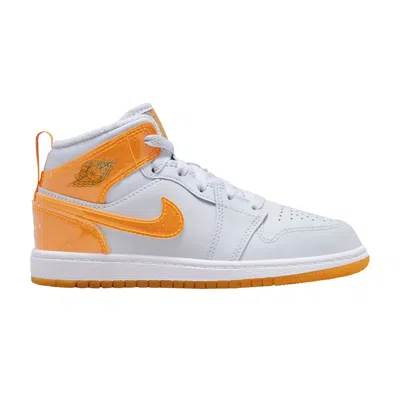 Pre-owned Air Jordan 1 Mid Se Ps 'gatorade Pack - Orange' | Grey | Kid's Size 13.5 In Gray