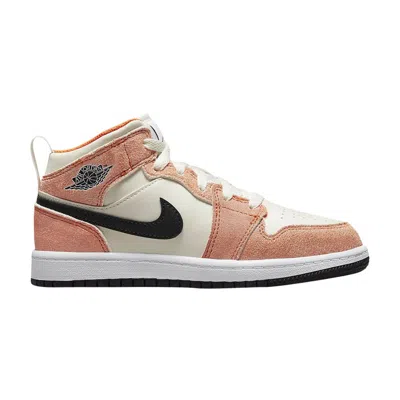 Pre-owned Air Jordan 1 Mid Se Ps 'orange Suede' | Kid's Size 1