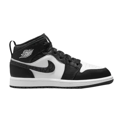 Pre-owned Air Jordan 1 Mid Se Ps 'panda Elephant' | Black | Kid's Size 2.5