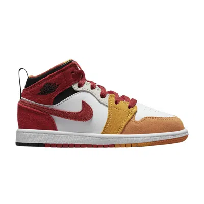 Pre-owned Air Jordan 1 Mid Se Ps 'picnic' | Red | Kid's Size 1