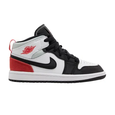 Pre-owned Air Jordan 1 Mid Se Ps 'red Black Toe' | Kid's Size 12