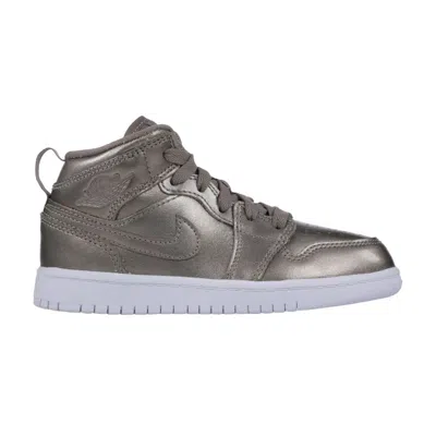 Pre-owned Air Jordan 1 Mid Se Ps 'sepia Stone' | Grey | Kid's Size 3 In Gray