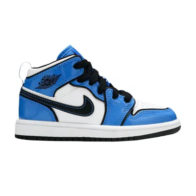 Pre-owned Air Jordan 1 Mid Se Ps 'signal Blue' | Kid's Size 12