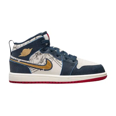 Pre-owned Air Jordan 1 Mid Se Ps 'take Flight' | Blue | Kid's Size 3