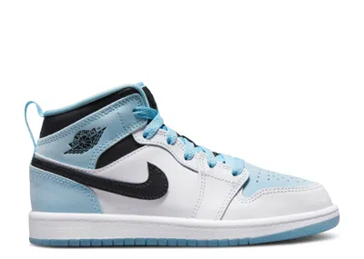 Air Jordan Kids'  1 Mid Se Ps 'white Ice Blue'