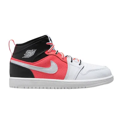 Pre-owned Air Jordan 1 Mid Se Ps 'white Infrared' | Black | Kid's Size 12