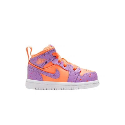 Pre-owned Air Jordan 1 Mid Se Td 'atomic Pulse' | Orange | Infant Size 9
