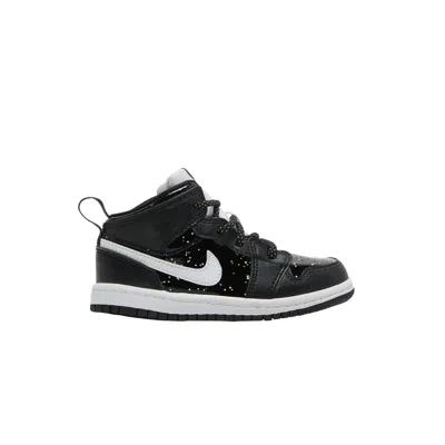 Pre-owned Air Jordan 1 Mid Se Td 'black Glitter' | Infant Size 7
