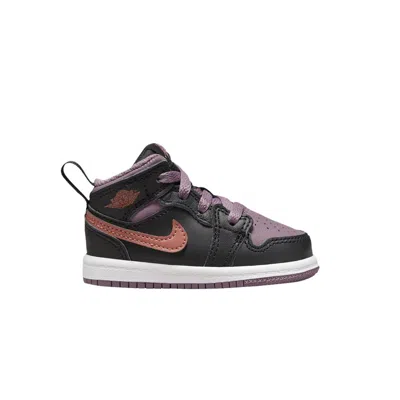Pre-owned Air Jordan 1 Mid Se Td 'black Mauve' | Infant Size 2