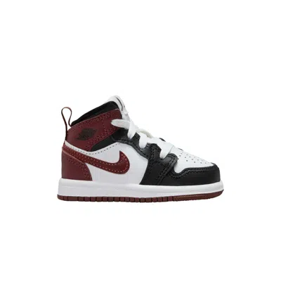 Pre-owned Air Jordan 1 Mid Se Td 'dark Pony' | Red | Infant Size 3