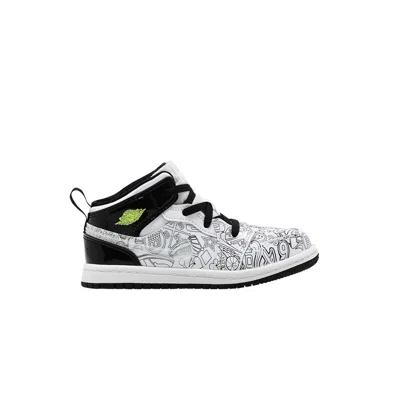 Pre-owned Air Jordan 1 Mid Se Td 'diy' | White | Infant Size 2