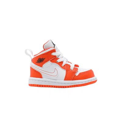 Pre-owned Air Jordan 1 Mid Se Td 'electro Orange' | Infant Size 8