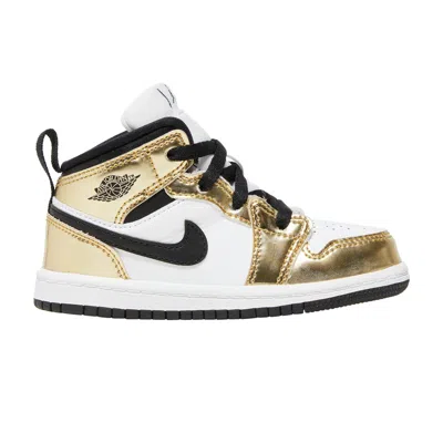 Pre-owned Air Jordan 1 Mid Se Td 'metallic Gold' | Infant Size 5