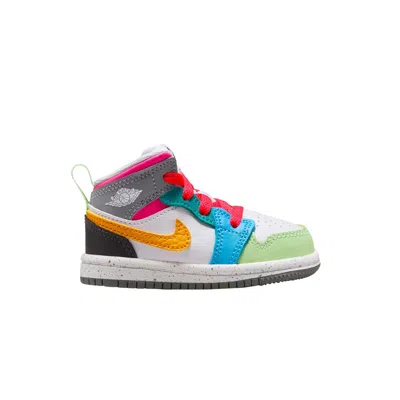 Pre-owned Air Jordan 1 Mid Se Td 'multi-color' | White | Infant Size 2