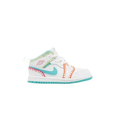 Pre-owned Air Jordan 1 Mid Se Td 'multi Knit' | White | Infant Size 7