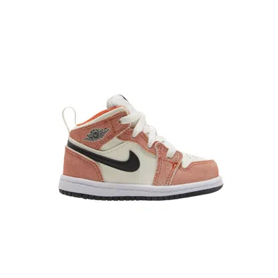 Pre-owned Air Jordan 1 Mid Se Td 'orange Suede' | Infant Size 4