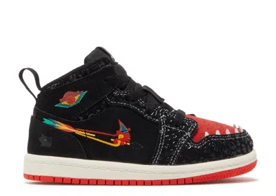 Air Jordan Babies'  1 Mid Se Td 'siempre Familia' In Black