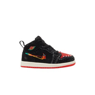 Pre-owned Air Jordan 1 Mid Se Td 'siempre Familia' | Black | Infant Size 8