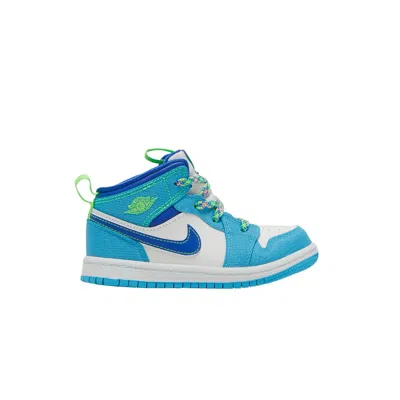 Pre-owned Air Jordan 1 Mid Se Td 'sprite' | Blue | Infant Size 2