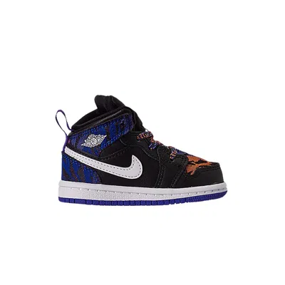 Pre-owned Air Jordan 1 Mid Se Td 'tiger Stripe' | Black | Infant Size 5