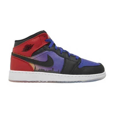 Pre-owned Air Jordan 1 Mid Ss Gs 'skyline' | Blue | Kid's Size 6.5