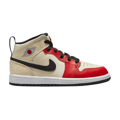 Pre-owned Air Jordan 1 Mid Ss Ps 'dunk Contest' | Cream | Kid's Size 1.5