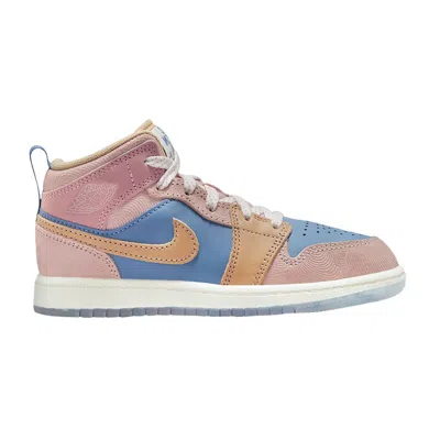 Pre-owned Air Jordan 1 Mid Ss Ps 'zen' | Blue | Kid's Size 1