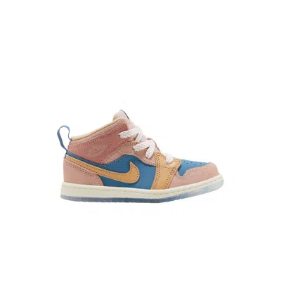 Pre-owned Air Jordan 1 Mid Ss Td 'zen' | Blue | Infant Size 3