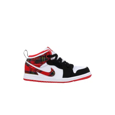Pre-owned Air Jordan 1 Mid Td 'bad Santa' | Red | Infant Size 5