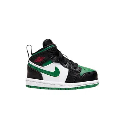 Pre-owned Air Jordan 1 Mid Td 'black Pine Green' | Infant Size 9