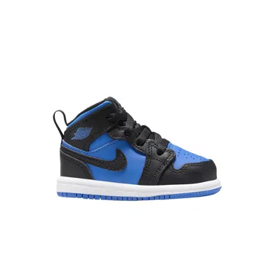Pre-owned Air Jordan 1 Mid Td 'black Royal Blue' | Infant Size 5
