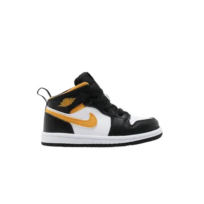Pre-owned Air Jordan 1 Mid Td 'black University Gold' | White | Infant Size 5