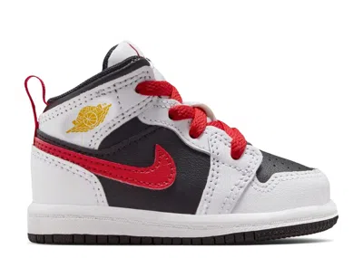 Air Jordan Babies'  1 Mid Td 'black White Speed Red'