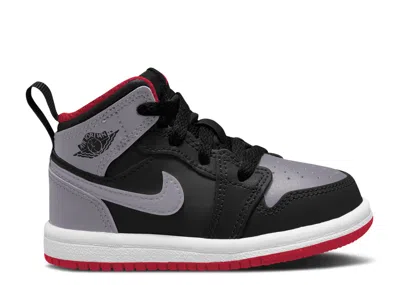 Air Jordan Babies'  1 Mid Td 'bred Shadow' In Gray