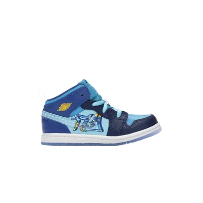 Pre-owned Air Jordan 1 Mid Td 'fly' | Blue | Infant Size 5