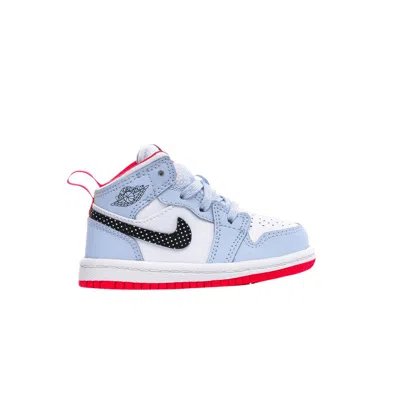 Pre-owned Air Jordan 1 Mid Td 'half Blue' | Infant Size 9