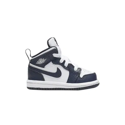 Pre-owned Air Jordan 1 Mid Td 'obsidian' | White | Infant Size 9