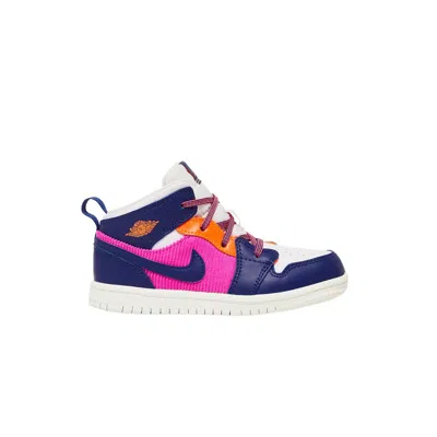Pre-owned Air Jordan 1 Mid Td 'regency Purple Fire Pink' | Infant Size 5