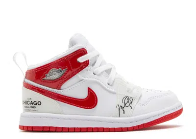 Air Jordan Babies'  1 Mid Td 'rookie Season' In White