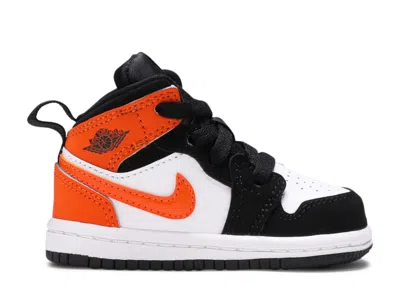Air Jordan Babies'  1 Mid Td 'shattered Backboard' In Orange