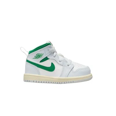 Pre-owned Air Jordan 1 Mid Td 'summit White Pine Green' | Infant Size 10