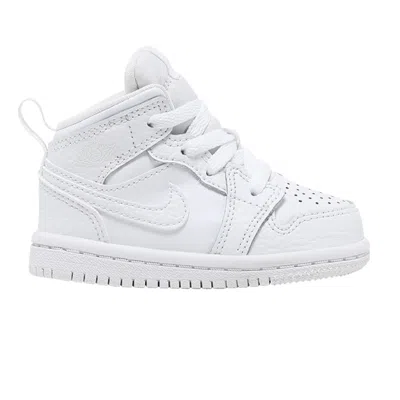 Pre-owned Air Jordan 1 Mid Td 'triple White' 2022 | Infant Size 2