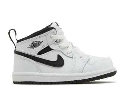 Air Jordan Babies'  1 Mid Td 'white Black'