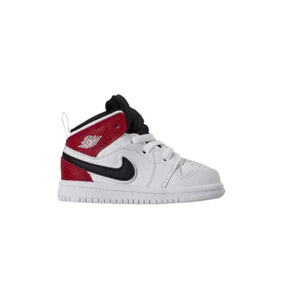 Pre-owned Air Jordan 1 Mid Td 'white Gym Red' | Infant Size 5